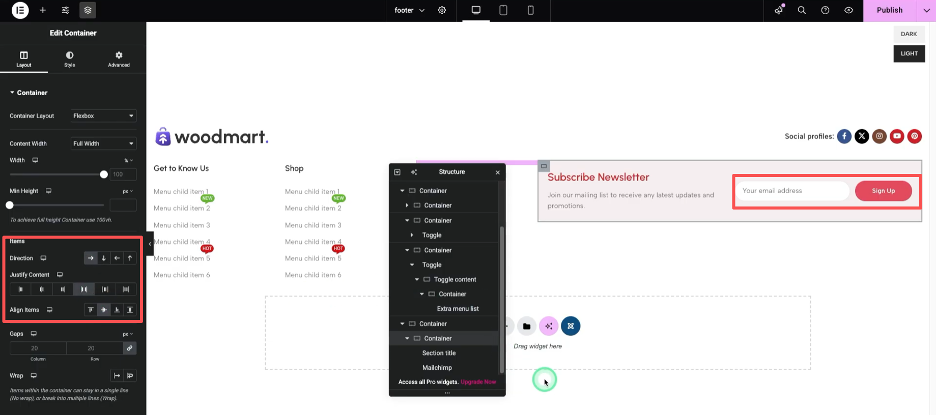 Image[13] - Bloc HTML Woodmart : guide complet pour créer un pied de page personnalisé