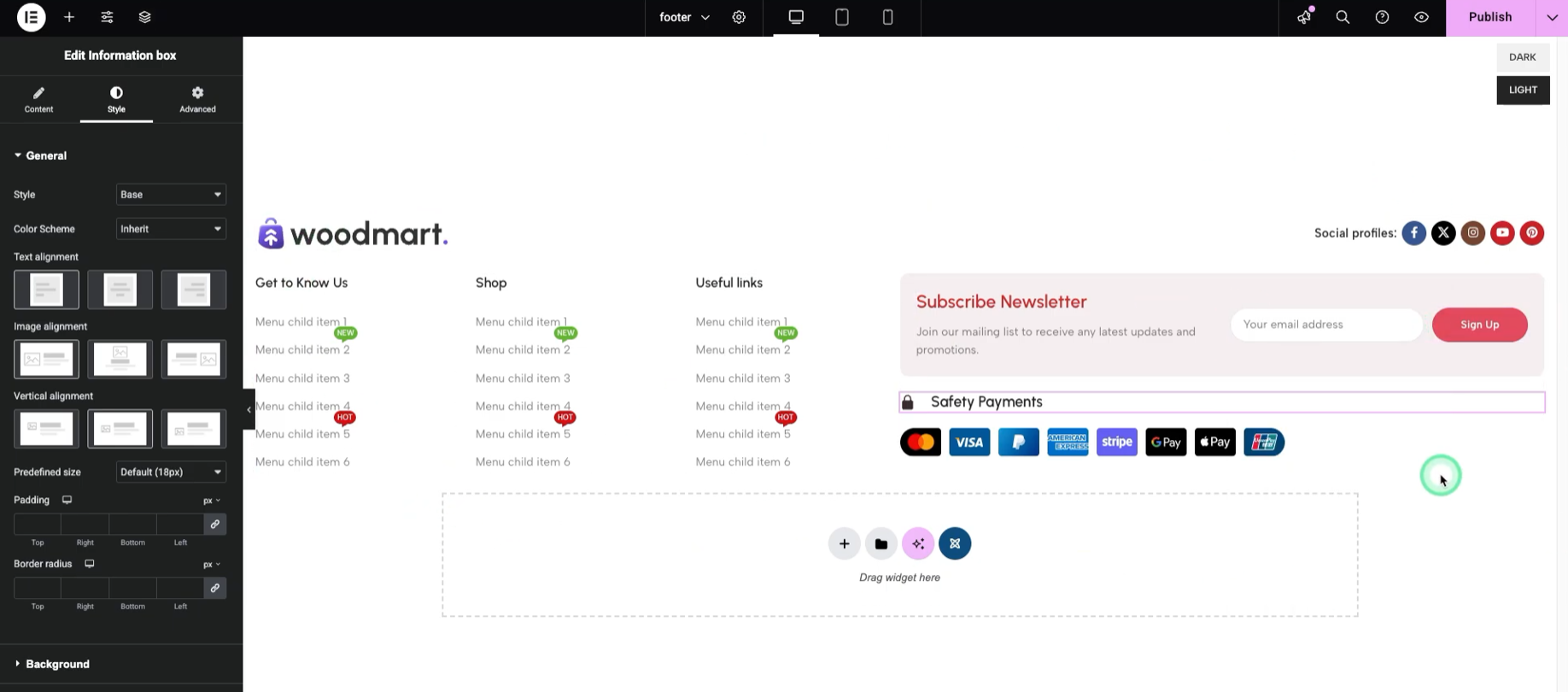 Image [14] - Bloc HTML Woodmart : guide complet pour personnaliser votre pied de page