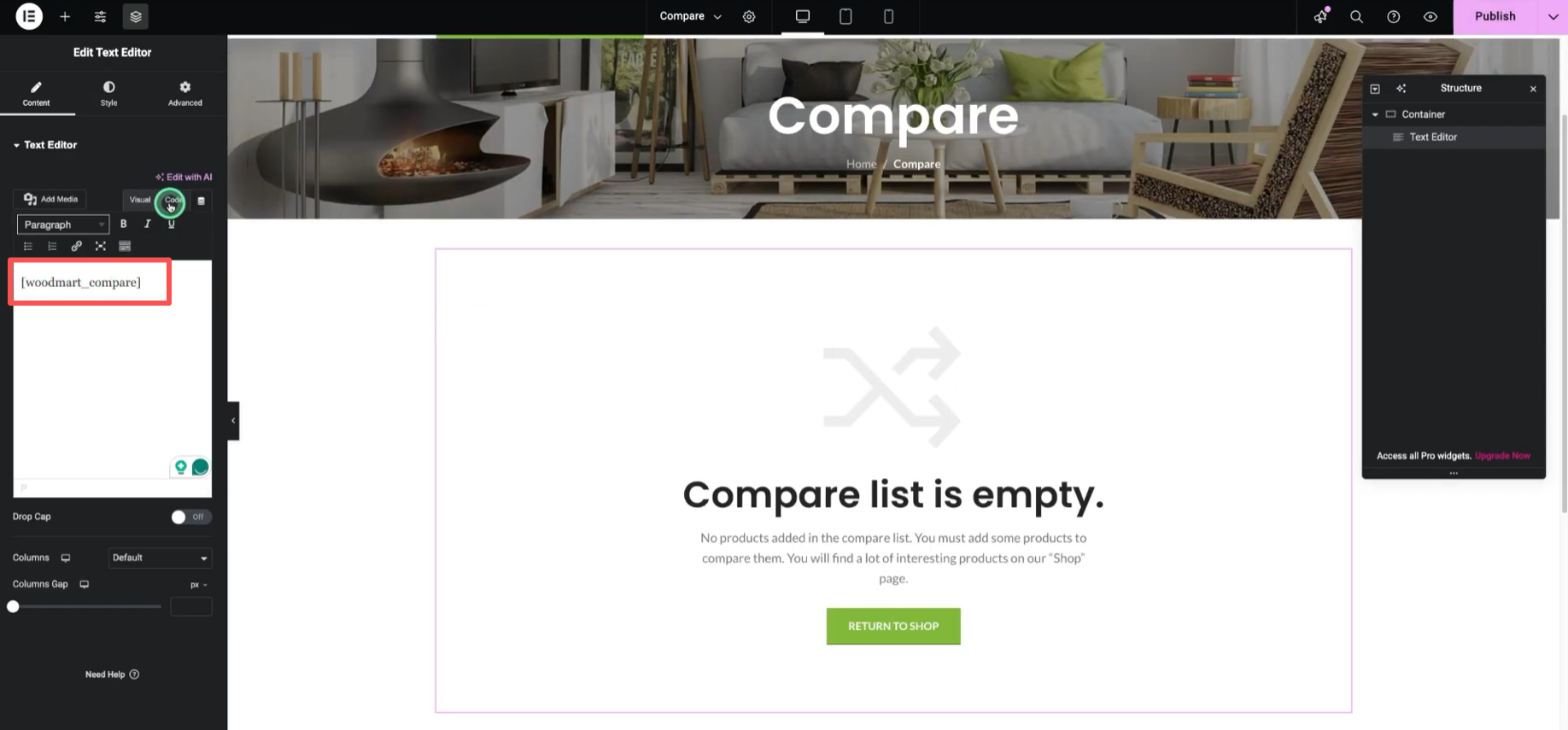 Imagen [4] - Cómo habilitar y optimizar la función de comparación en el tema Woodmart.