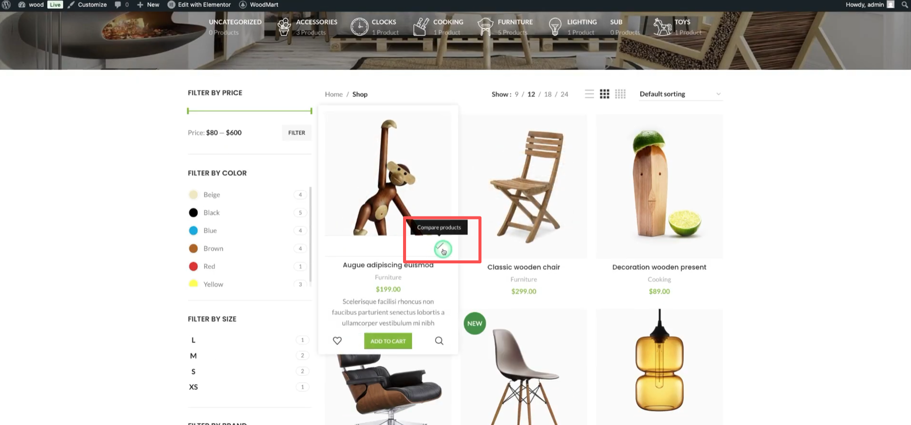 Imagen [9] - Cómo habilitar y optimizar la función de comparación en el tema Woodmart.
