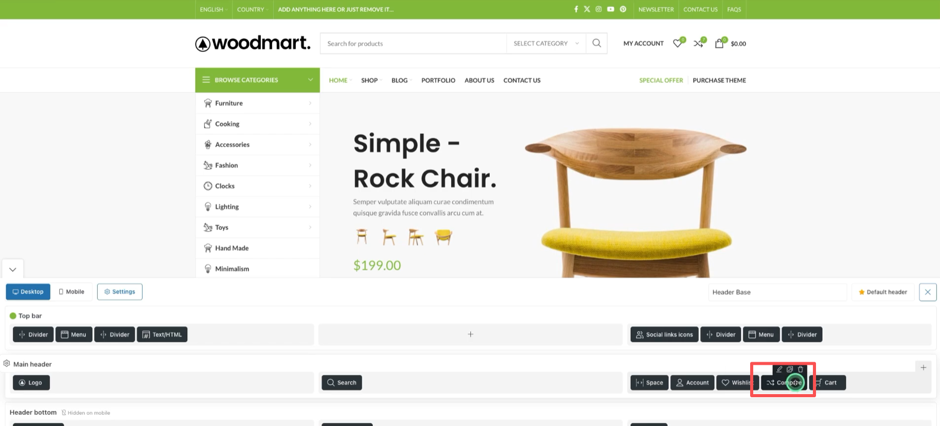 Imagen [13] - Cómo habilitar y optimizar la función de comparación en el tema Woodmart.