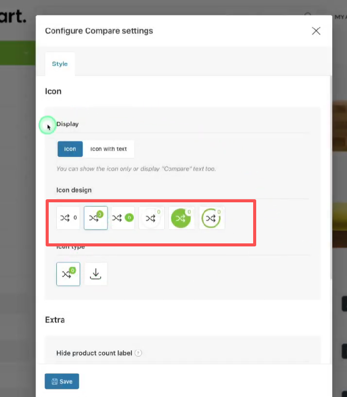 Imagen [14] - Cómo habilitar y optimizar la función de comparación en el tema Woodmart.