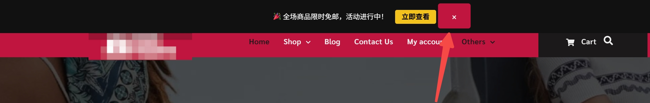 Imagen [5]: ¿Te apetece lanzar una promoción festiva? Utiliza el código personalizado de Elementor para añadir rápidamente un banner en todo el sitio web: los resultados son impresionantes.