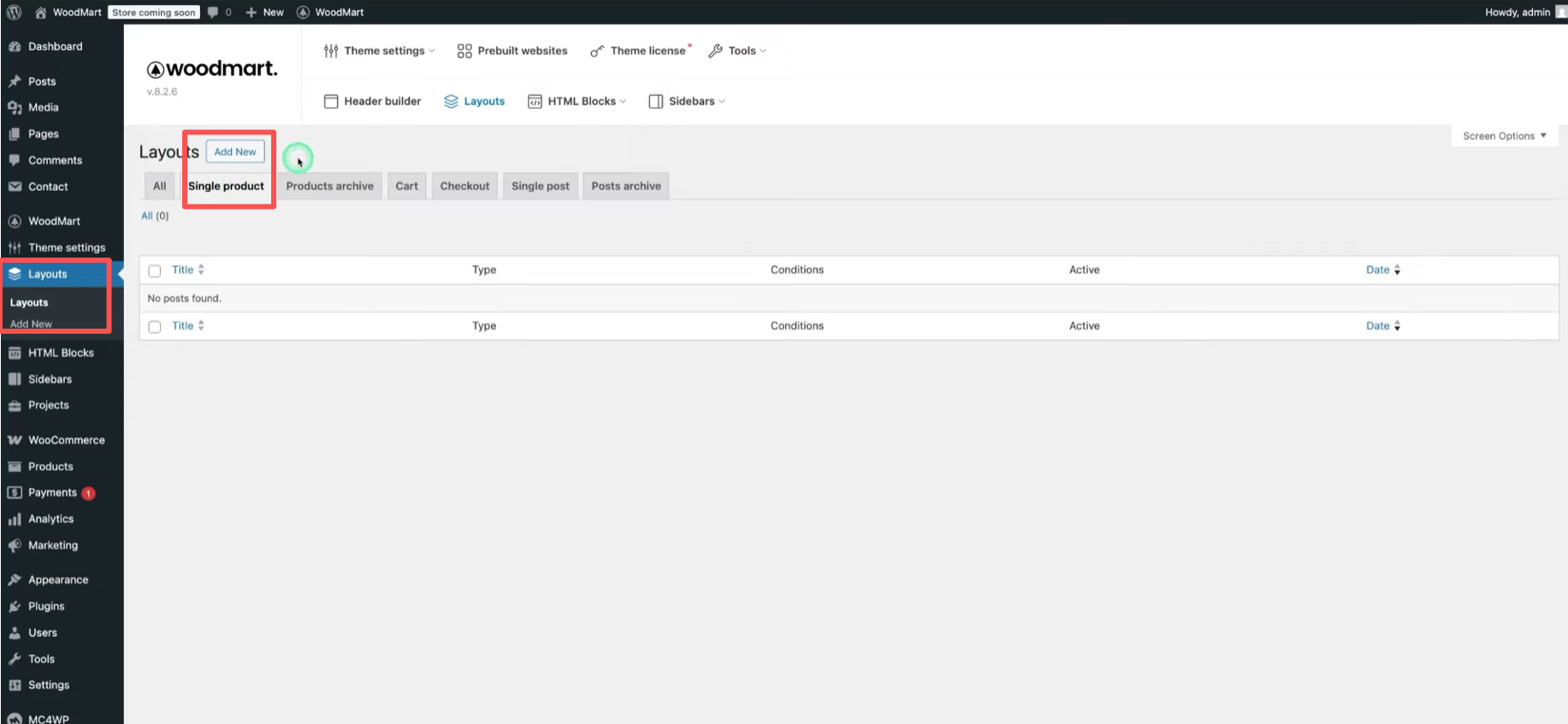 图片[2]-WoodMart Layout Builder 教学：WooCommerce 页面布局实操指南