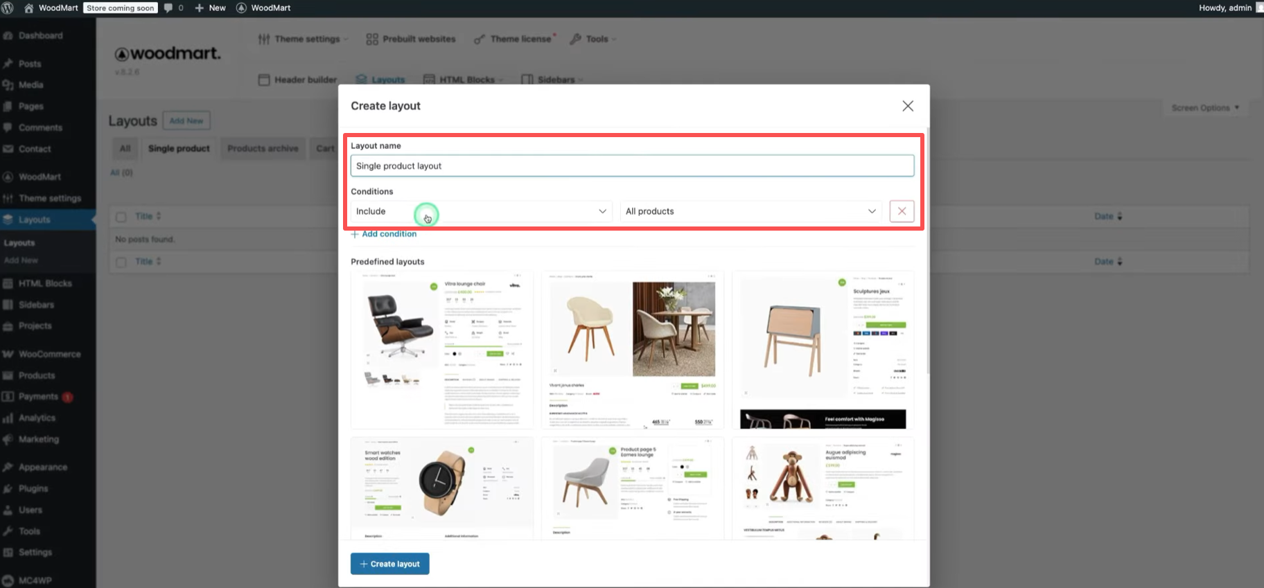 图片[3]-WoodMart Layout Builder 教学：WooCommerce 页面布局实操指南