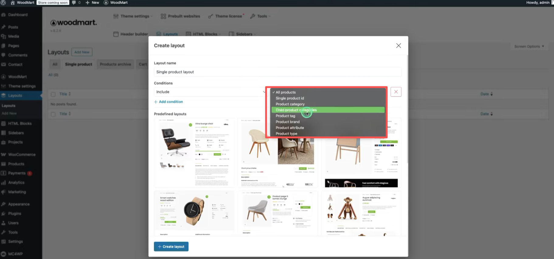 图片[4]-WoodMart Layout Builder 教学：WooCommerce 页面布局实操指南
