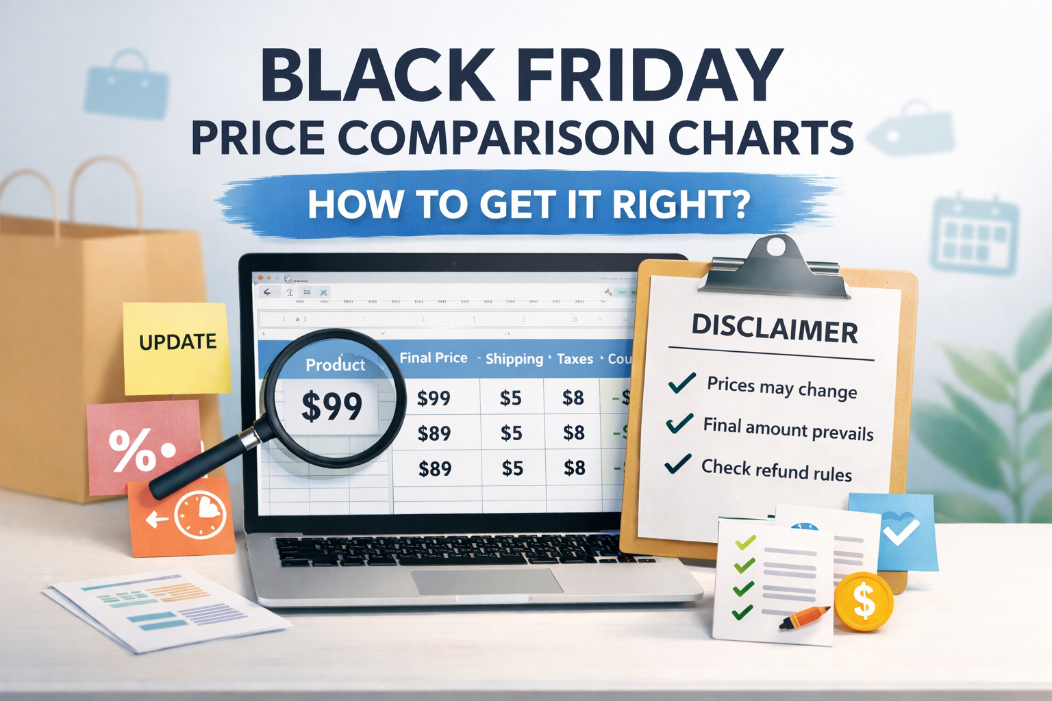 黑五“价格对比表”怎么写才不踩坑（含免责声明与更新策略）-光子波动网 | 专业WordPress修复服务，全球范围，快速响应