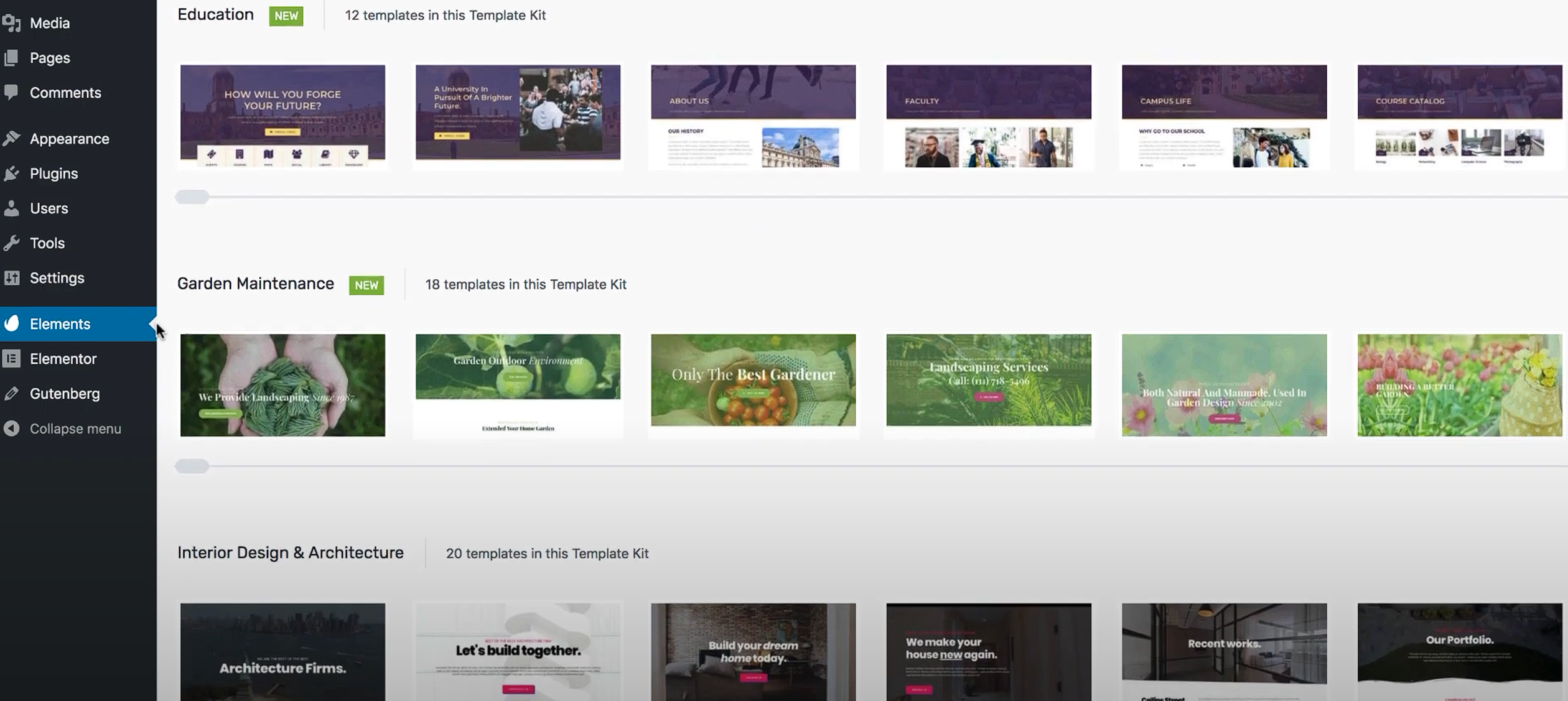 Imagen [7] - Cómo utilizar las plantillas y los kits de plantillas de Elementor para aumentar la eficiencia en la creación de sitios web.