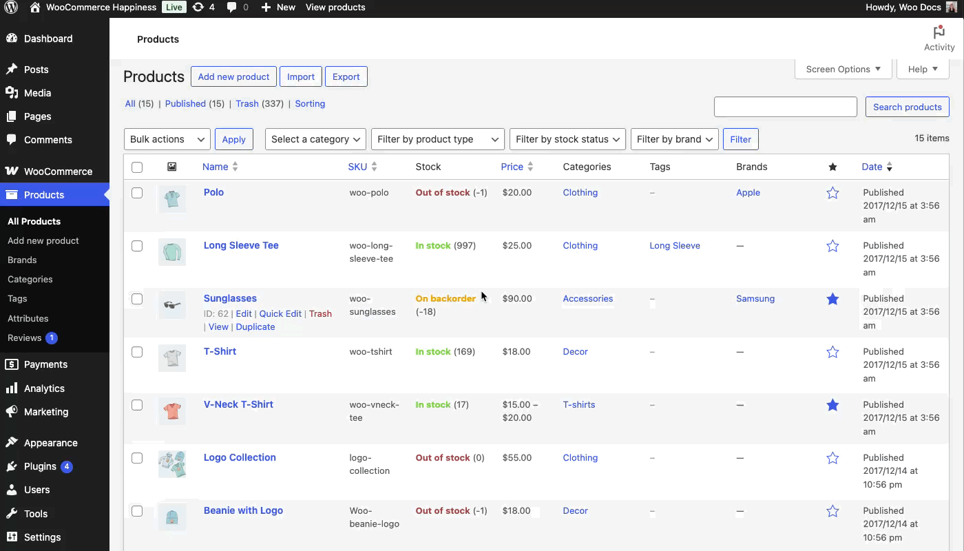 Imagen [4] - Múltiples especificaciones, múltiples atributos, múltiples precios: métodos de gestión de páginas de productos en WordPress.