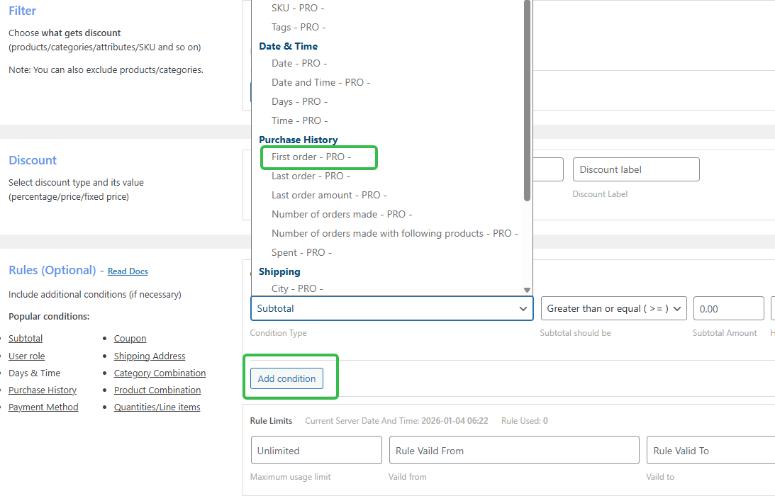 Imagen [5] - ¿Cómo implementar descuentos de primer orden en WooCommerce? Tutorial sobre plugins gratuitos durante el primer mes.