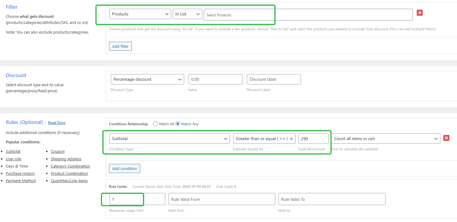 Imagen [6] - ¿Cómo implementar descuentos de primer orden en WooCommerce? Tutorial sobre plugins gratuitos durante el primer mes.