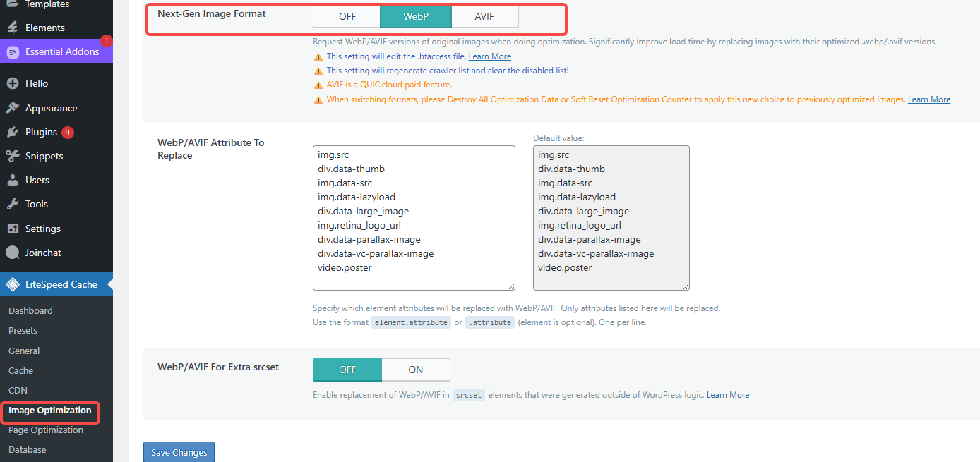 Imagen[10] - Guía de configuración de EWWW Image Optimizer: Cómo convertir automáticamente imágenes al formato WebP