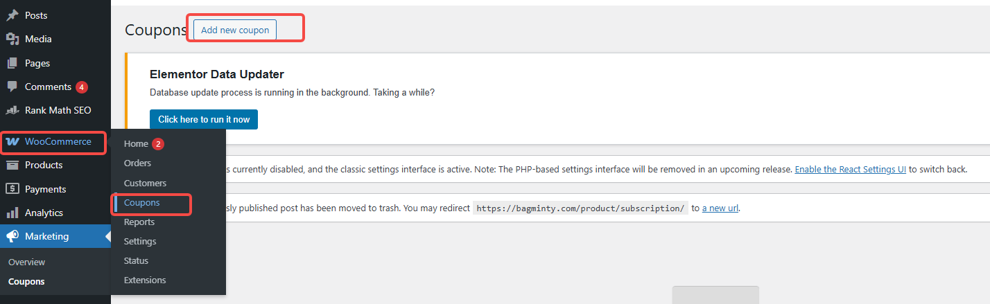 WooCommerce更新クーポンの設定方法毎月、四半期、年間割引