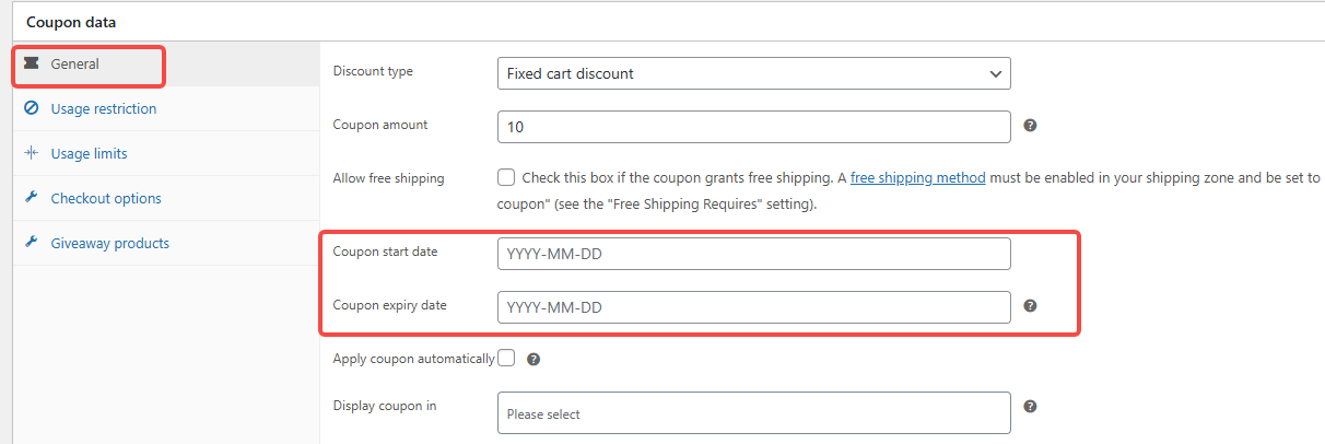 画像[7] - WooCommerce更新クーポンを設定するには？月、四半期、年ごとに異なる割引を提供します。