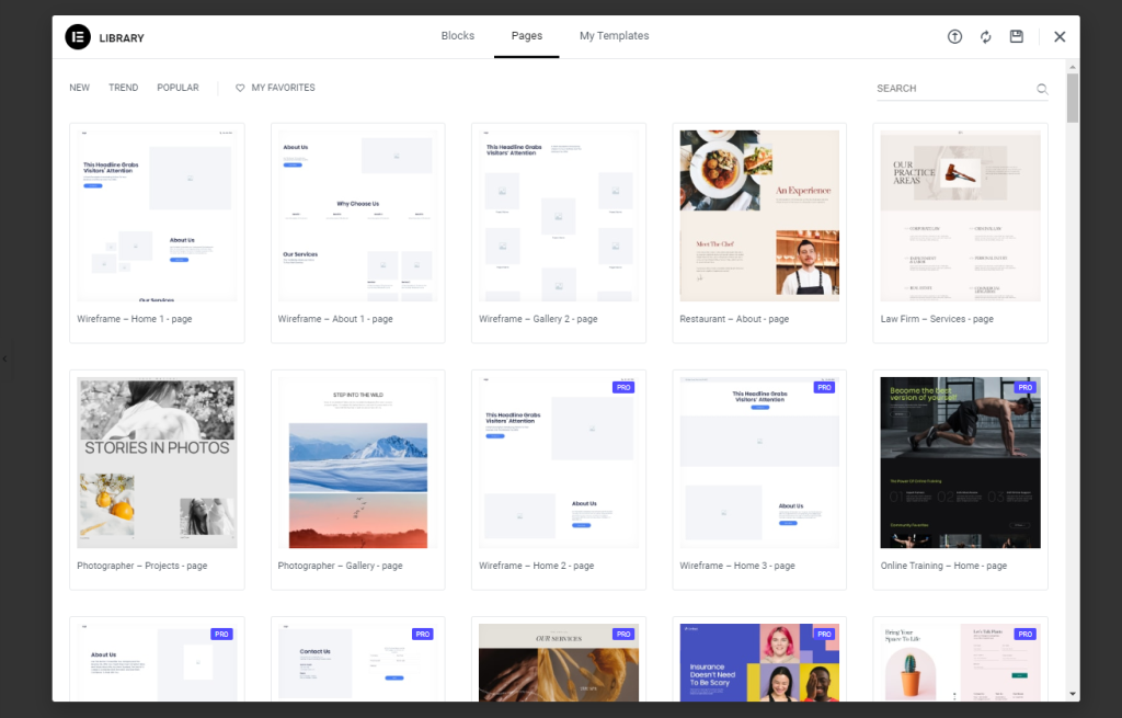 Image [2] - How to pick the most suitable template in Elementor template library?