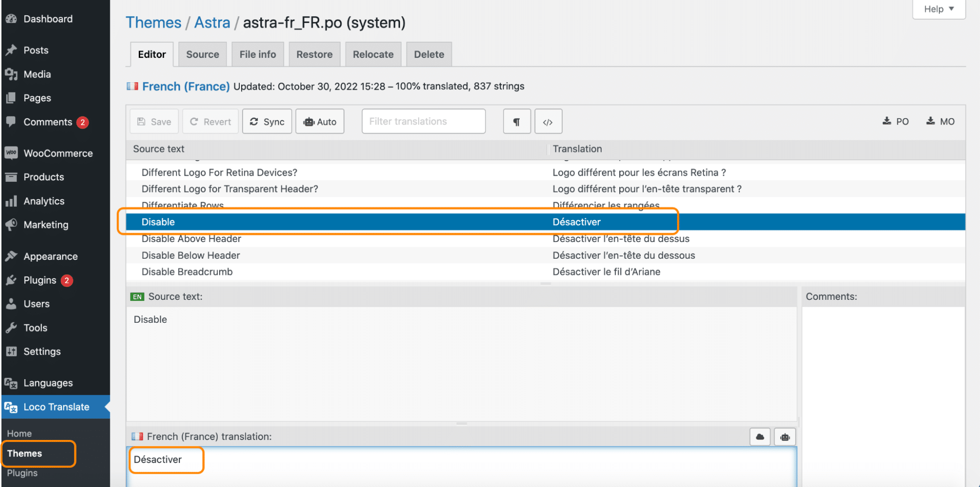 Imagen [3] - Cómo utilizar Loco Translate PRO con los plugins WPML o Polylang