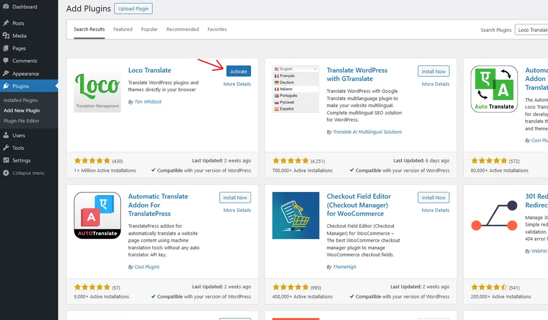 Image [2] - Ajouter rapidement un support multilingue à un site web WordPress avec Loco Translate