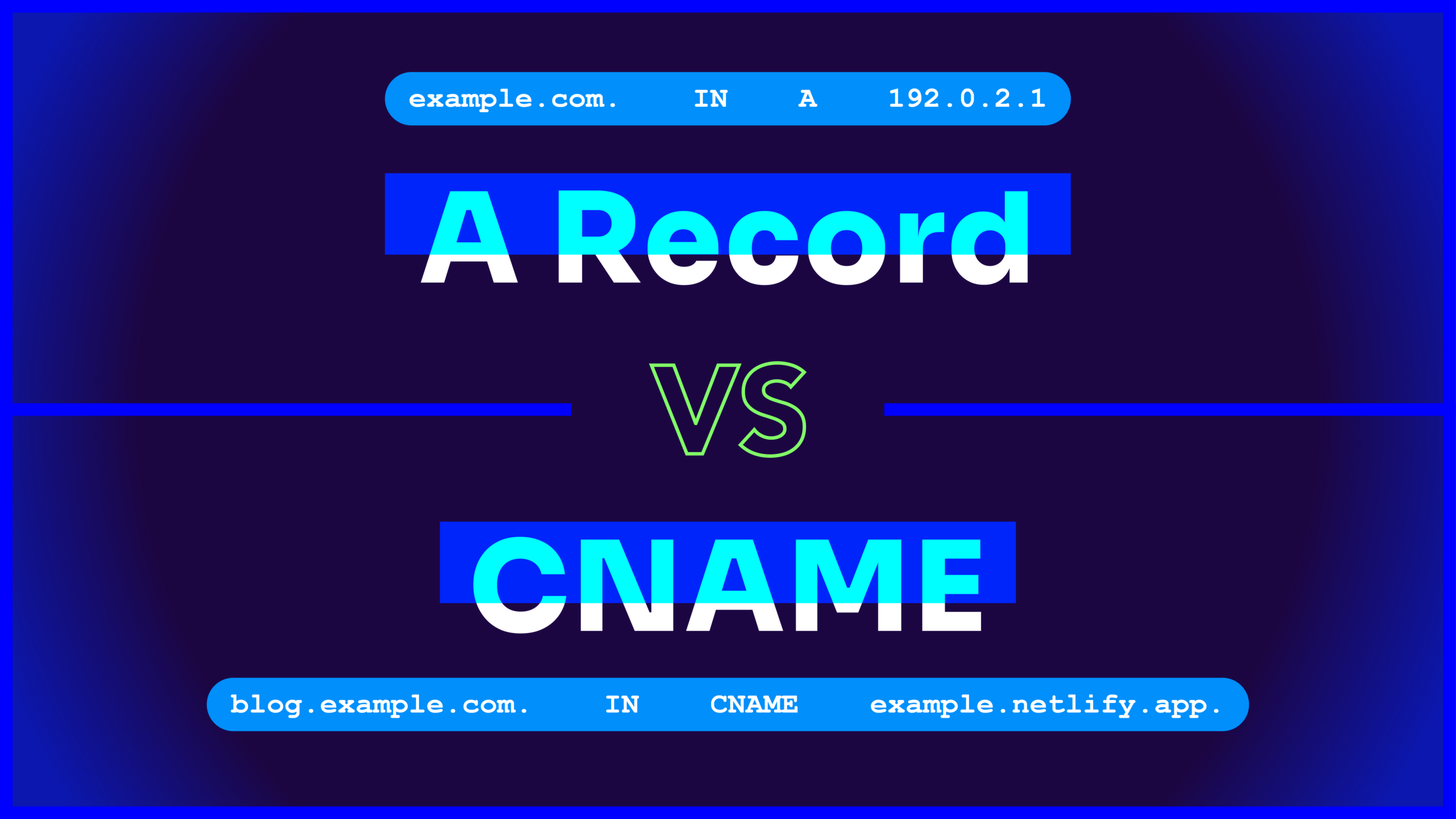DNS A record vs CNAME