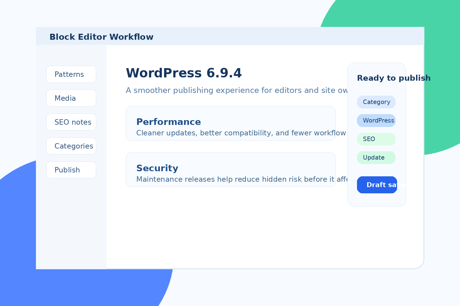 WordPress 6.9.4 编辑器与发布工作流