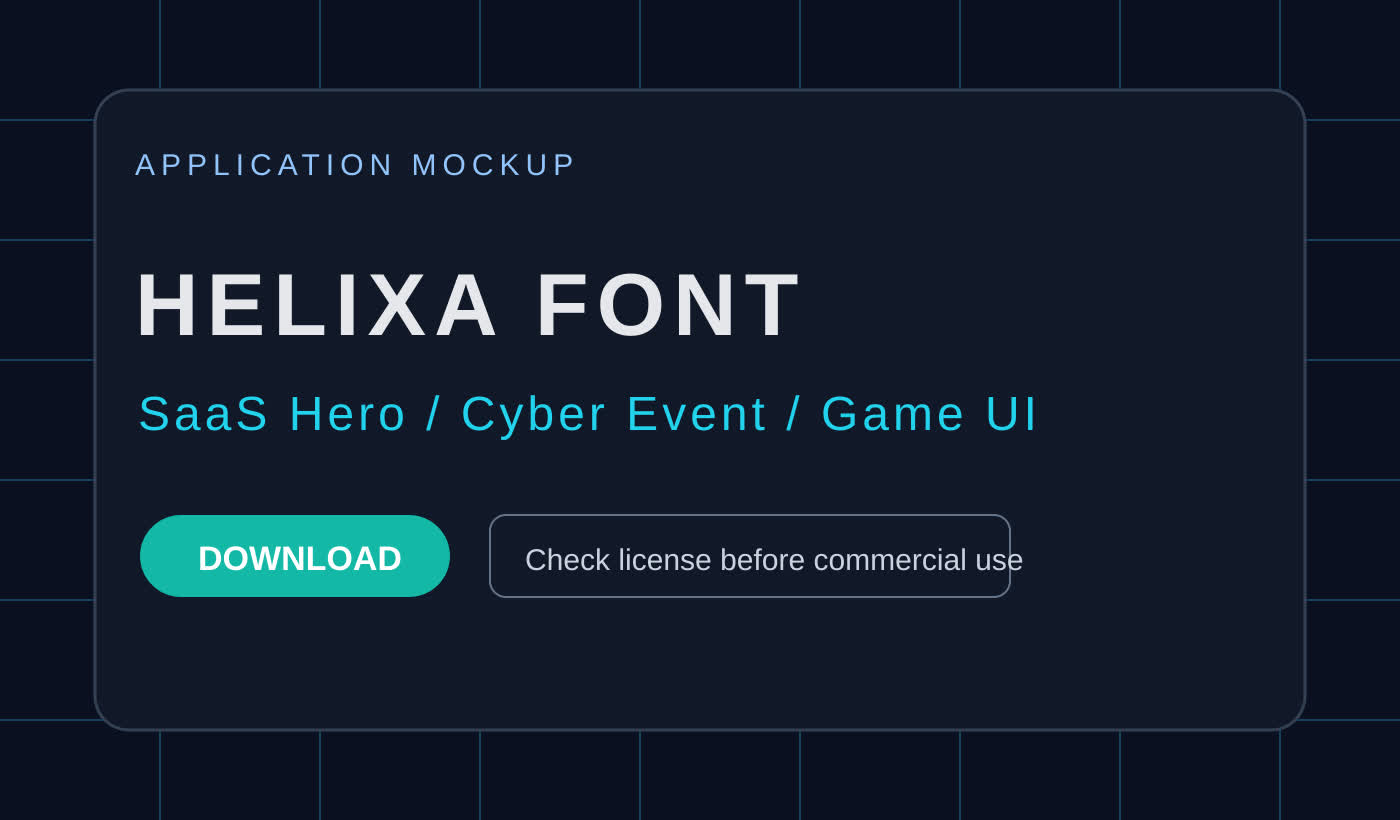 Helixa Font 应用场景展示截图
